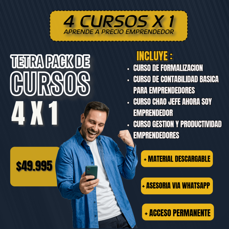 Tetra Pack de Cursos para Emprendedores