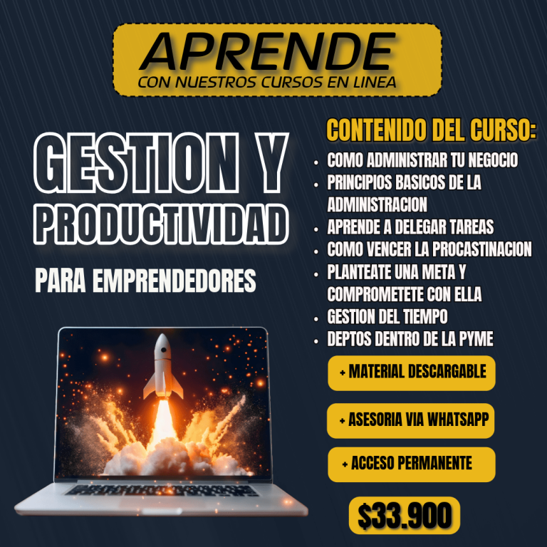 Curso de Gestion y Productividad para Emprendedores